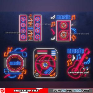 230419. Neon Light Sketchup Models