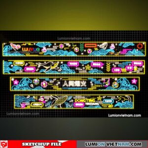 230419. Neon Light Sketchup Models