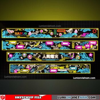 230419. Neon Light Sketchup Models