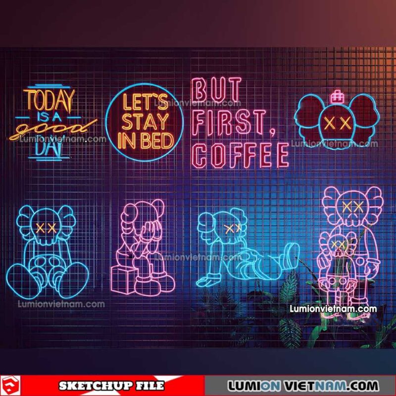 230419. Neon Light Sketchup Models