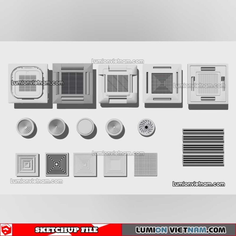 230424. Air Conditioning Sketchup Models