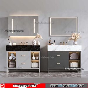 230426. Lavabo Cabinet Sketchup Models