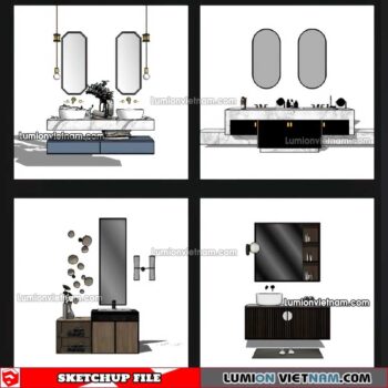 230426. Lavabo Cabinet Sketchup Models