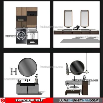 230426. Lavabo Cabinet Sketchup Models