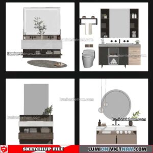 230426. Lavabo Cabinet Sketchup Models