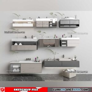230426. Lavabo Cabinet Sketchup Models