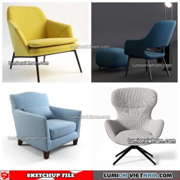 230423. Arm Chair Sketchup Models