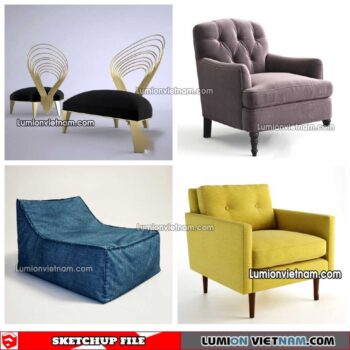 230423. Arm Chair Sketchup Models