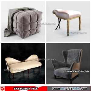 230423. Arm Chair Sketchup Models