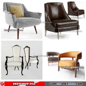 230423. Arm Chair Sketchup Models