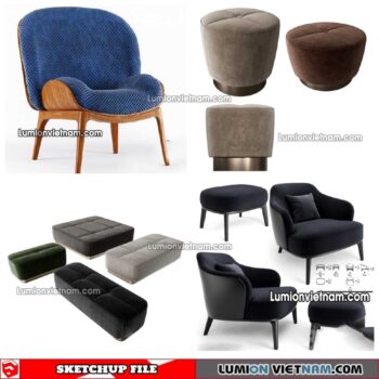 230423. Arm Chair Sketchup Models