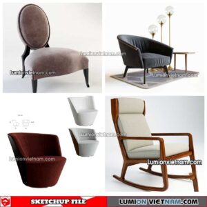 230423. Arm Chair Sketchup Models