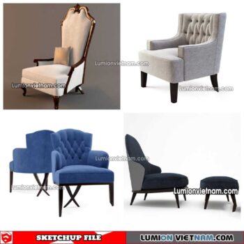 230423. Arm Chair Sketchup Models