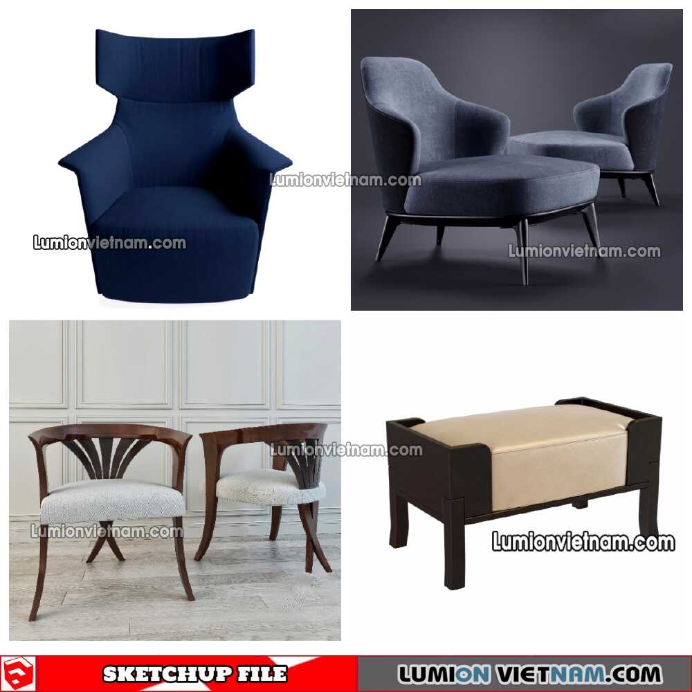 230423-Arm-Chair-(17)-Sketchup-Models