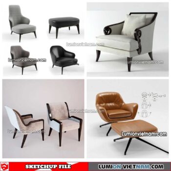230423. Arm Chair Sketchup Models