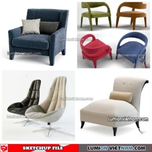 230423. Arm Chair Sketchup Models