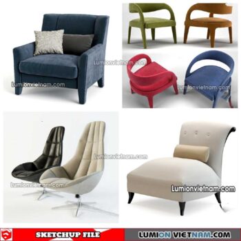 230423. Arm Chair Sketchup Models