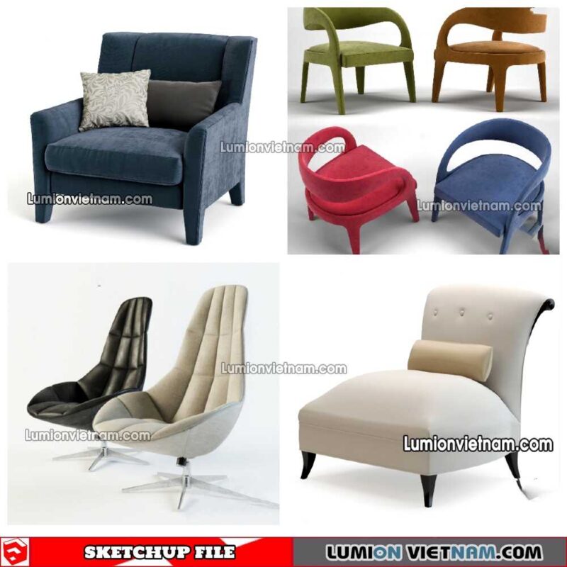230423. Arm Chair Sketchup Models