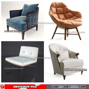 230423. Arm Chair Sketchup Models