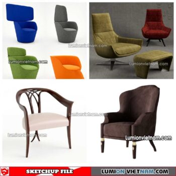 230423. Arm Chair Sketchup Models