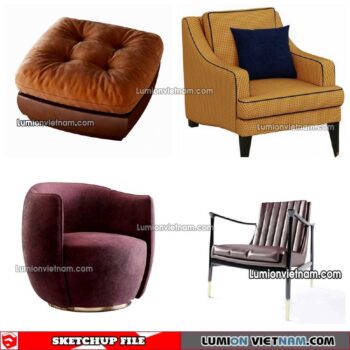 230423. Arm Chair Sketchup Models