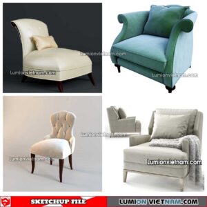 230423. Arm Chair Sketchup Models