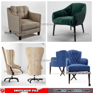 230423. Arm Chair Sketchup Models