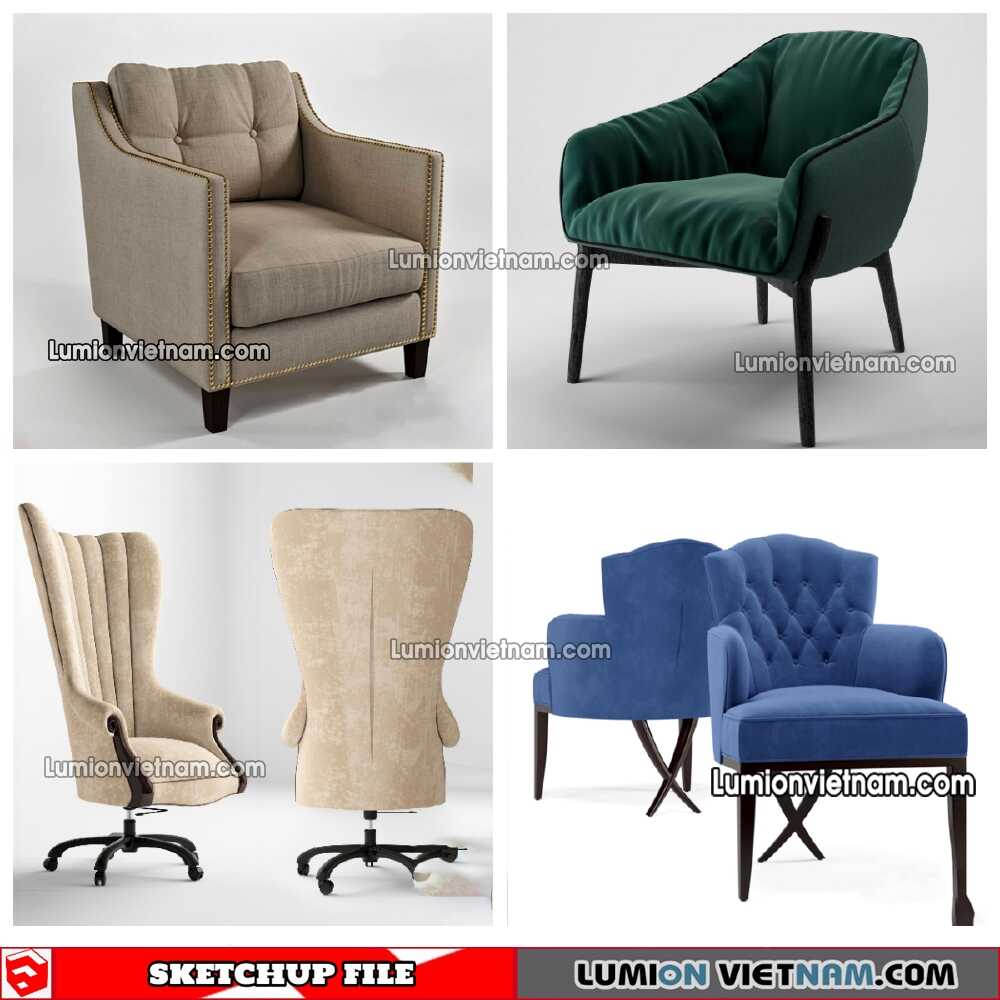 230423-Arm-Chair-(27)-Sketchup-Models