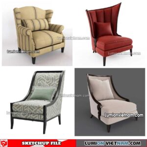 230423. Arm Chair Sketchup Models