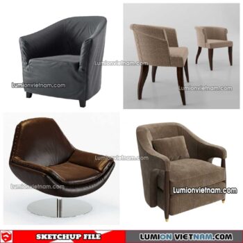 230423. Arm Chair Sketchup Models