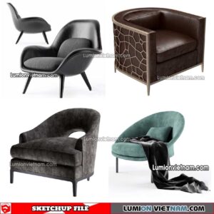 230423. Arm Chair Sketchup Models