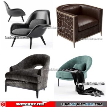 230423. Arm Chair Sketchup Models