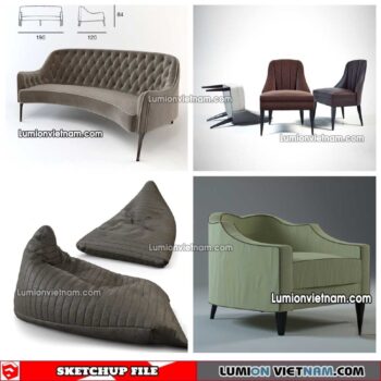 230423. Arm Chair Sketchup Models