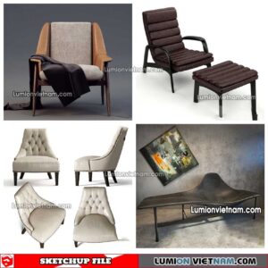 230423. Arm Chair Sketchup Models