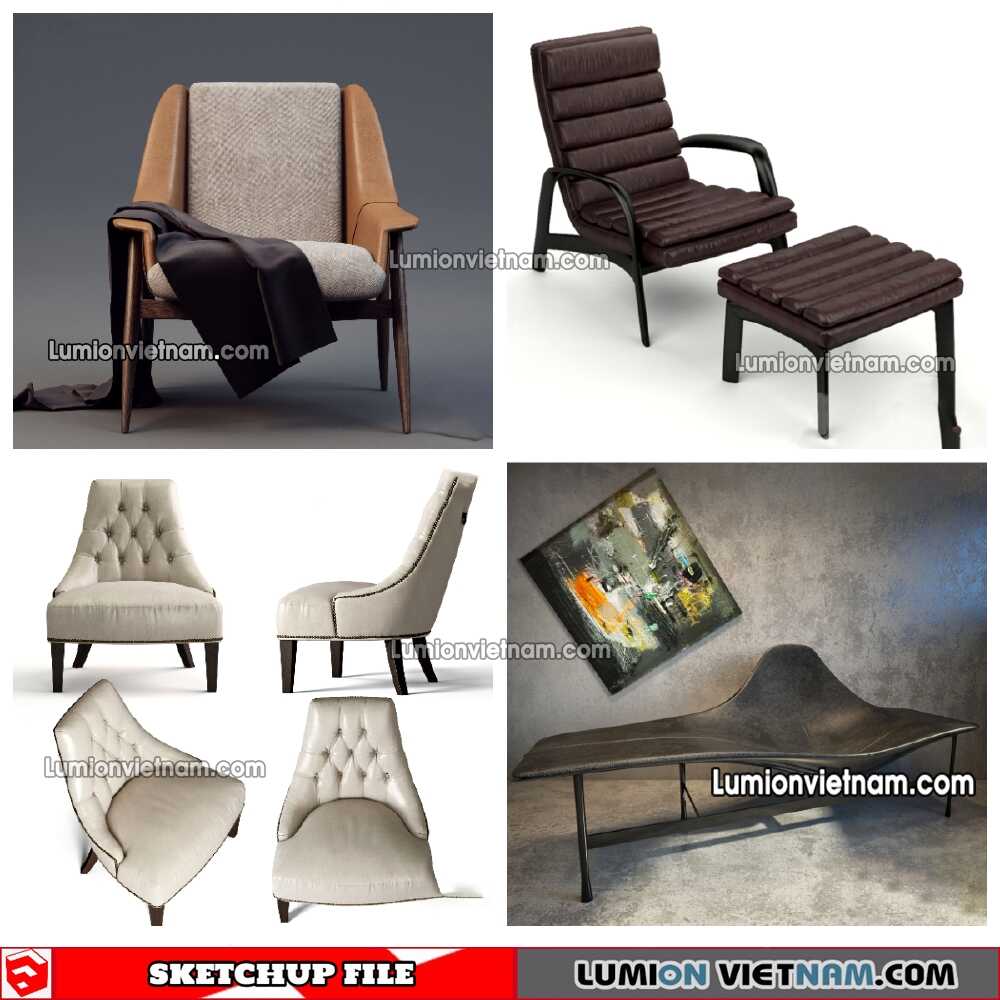 230423-Arm-Chair-(32)-Sketchup-Models