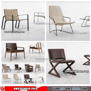 230423. Arm Chair Sketchup Models