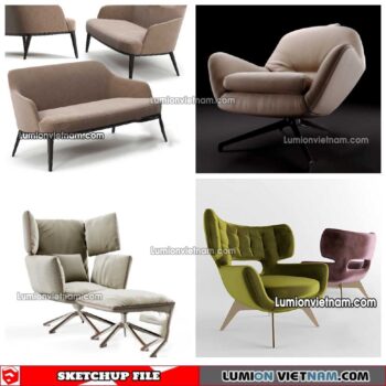 230423. Arm Chair Sketchup Models