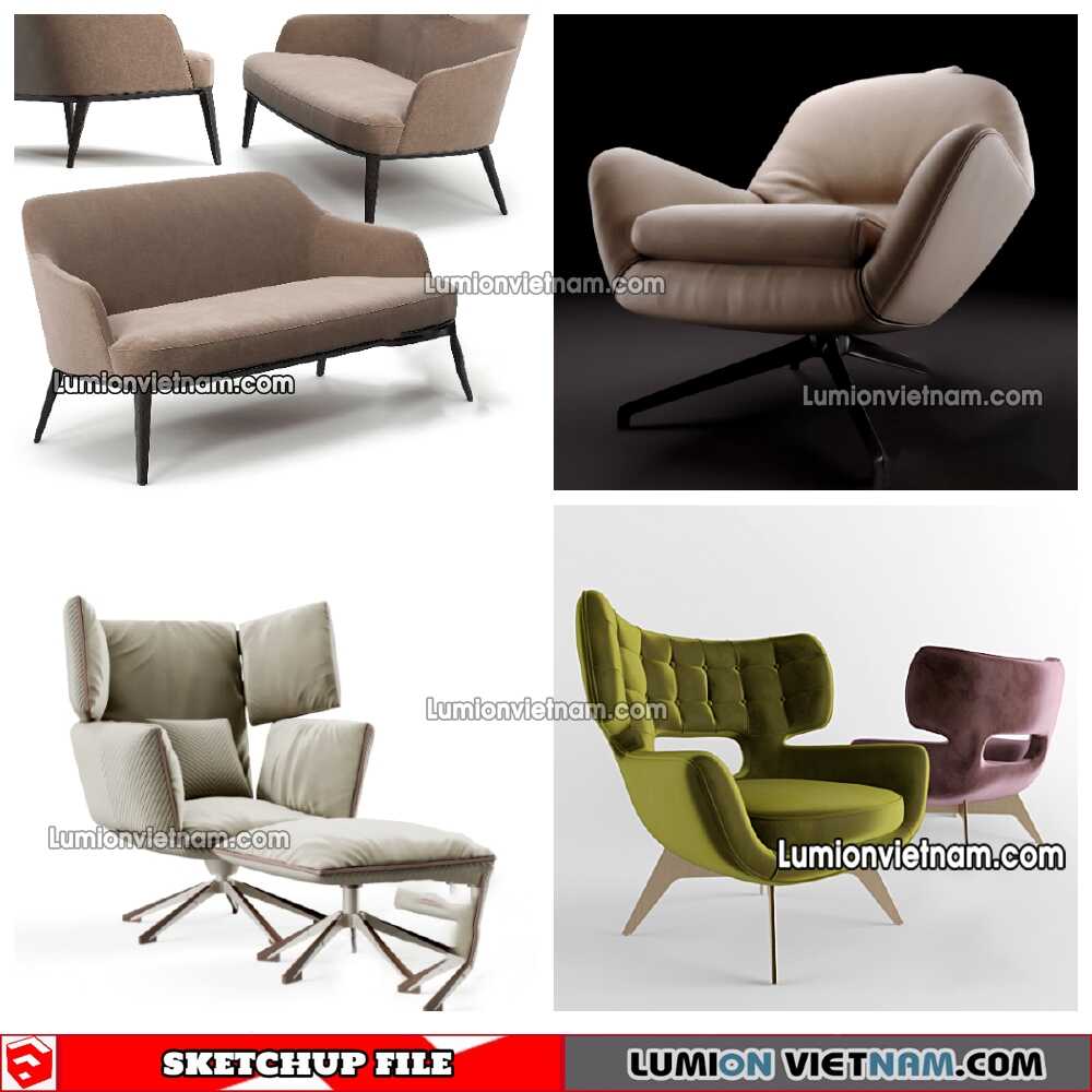 230423-Arm-Chair-(37)-Sketchup-Models