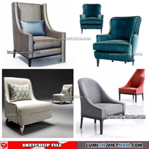 230423. Arm Chair Sketchup Models