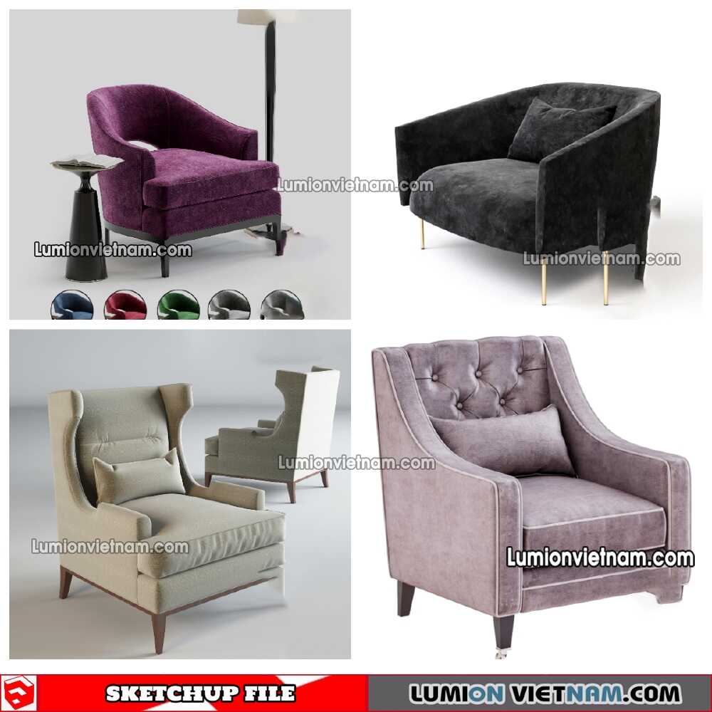 230423-Arm-Chair-(39)-Sketchup-Models