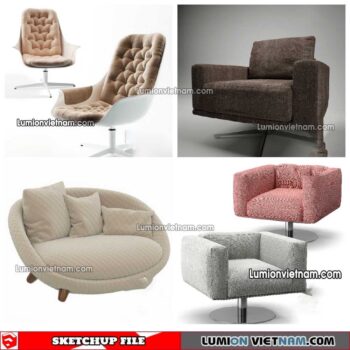 230423. Arm Chair Sketchup Models