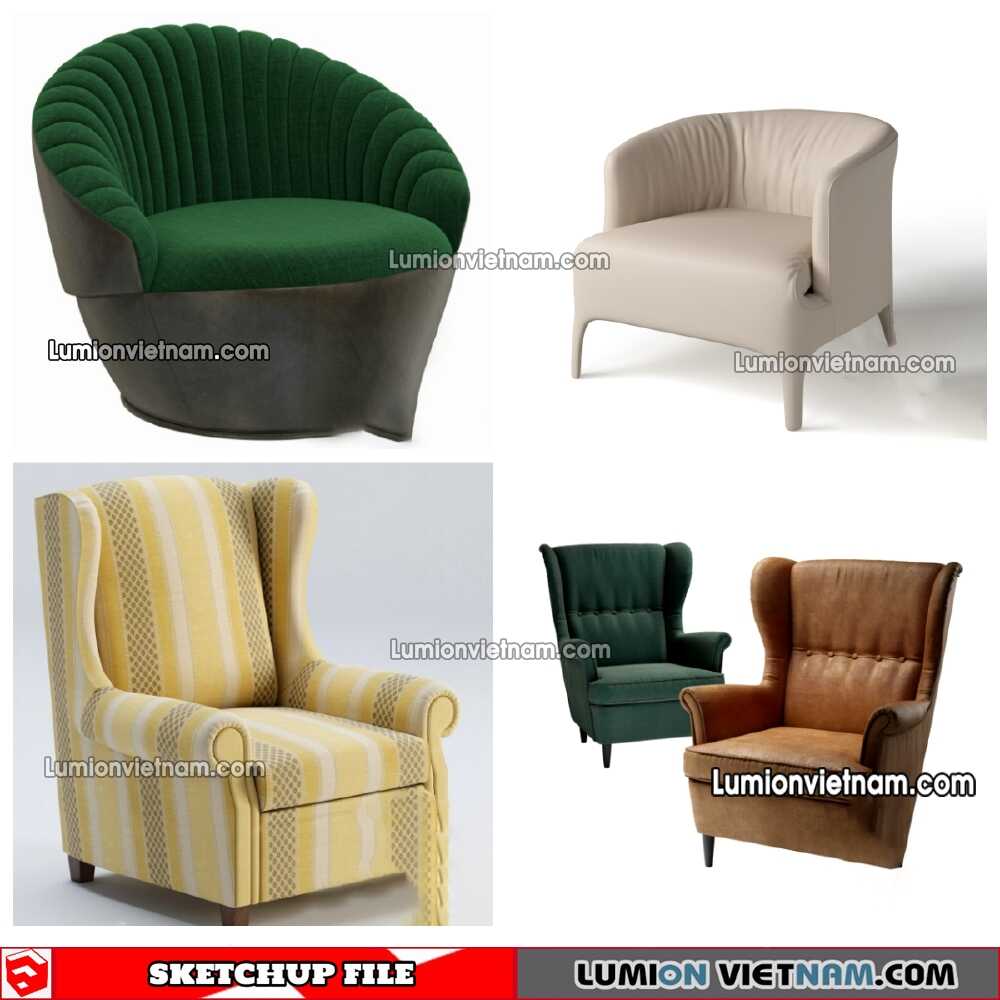 230423-Arm-Chair-(41)-Sketchup-Models