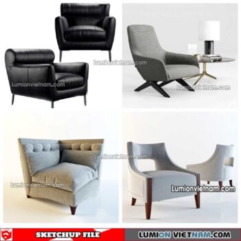 230423. Arm Chair Sketchup Models