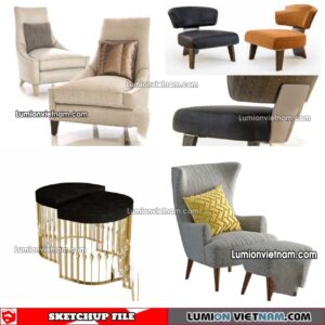 230423. Arm Chair Sketchup Models