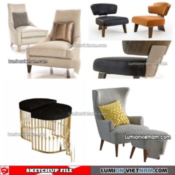 230423. Arm Chair Sketchup Models