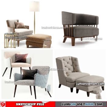 230423. Arm Chair Sketchup Models