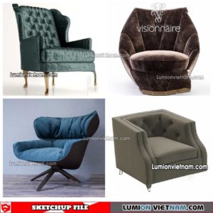 230423. Arm Chair Sketchup Models