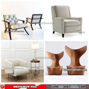 230423. Arm Chair Sketchup Models