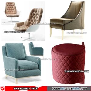 230423. Arm Chair Sketchup Models