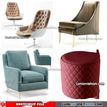 230423. Arm Chair Sketchup Models